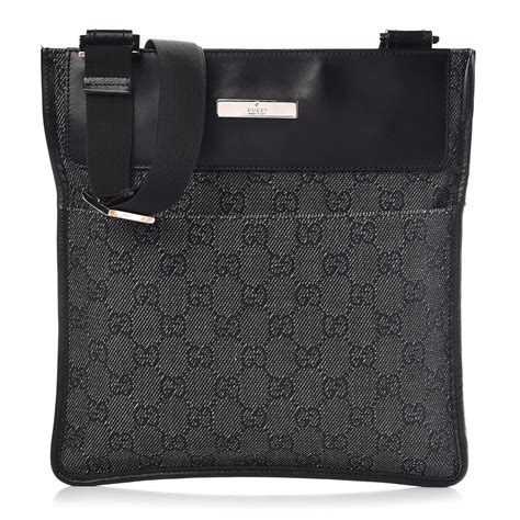 black gucci meesanger bag|gucci black messenger bag women's.